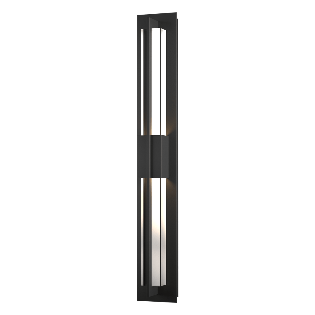 Hubbardton Forge Double Axis Large LED Outdoor Sconce Outdoor Wall Lights Hubbardton Forge Coastal Black Clear Glass (ZM) 