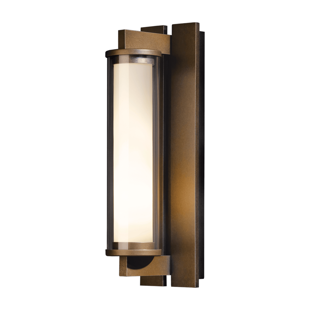 Hubbardton Forge Fuse Outdoor Sconce Outdoor Wall Lights Hubbardton Forge Coastal Bronze Clear Glass (ZM)