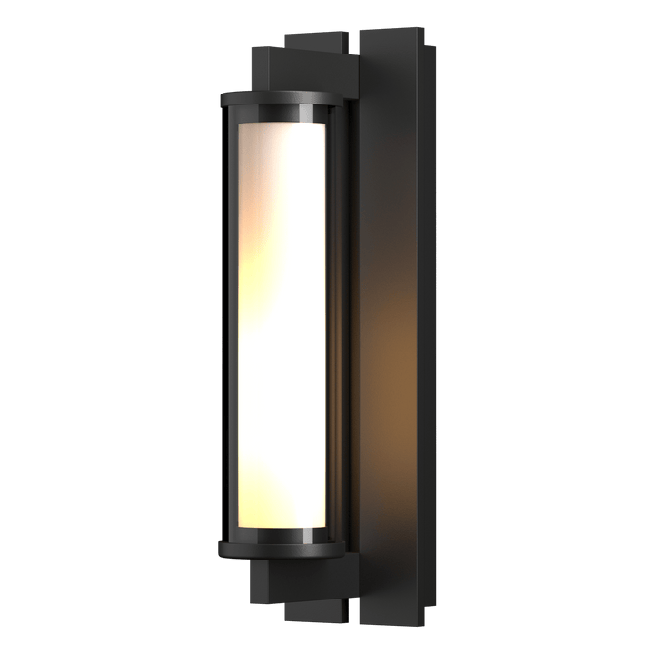 Hubbardton Forge Fuse Outdoor Sconce Outdoor Wall Lights Hubbardton Forge Coastal Black Clear Glass (ZM)