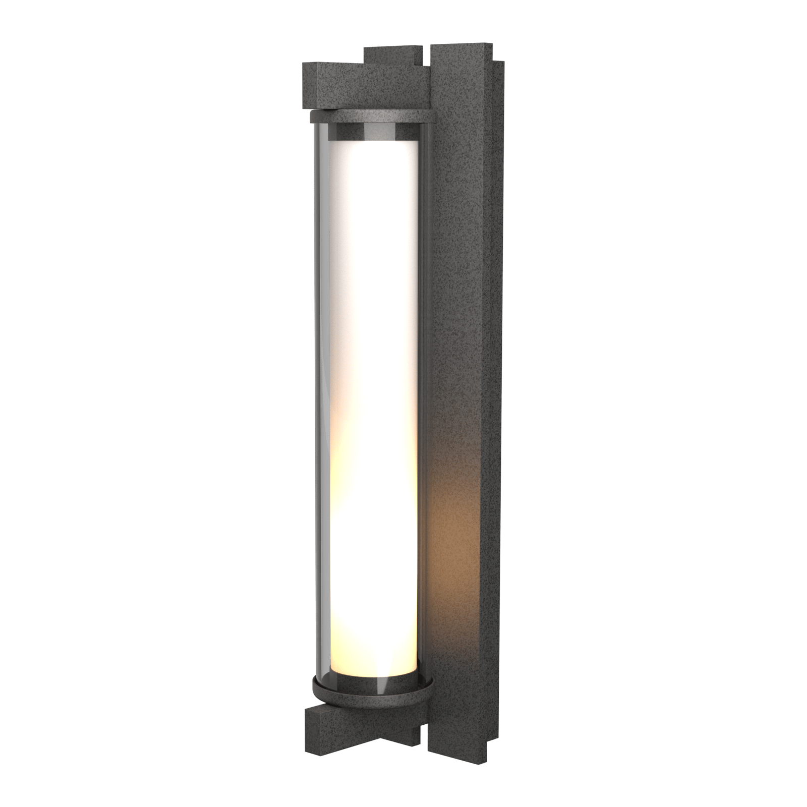 Hubbardton Forge Fuse Large Outdoor Sconce Outdoor l Wall Hubbardton Forge Coastal Natural Iron Clear Glass (ZM) 