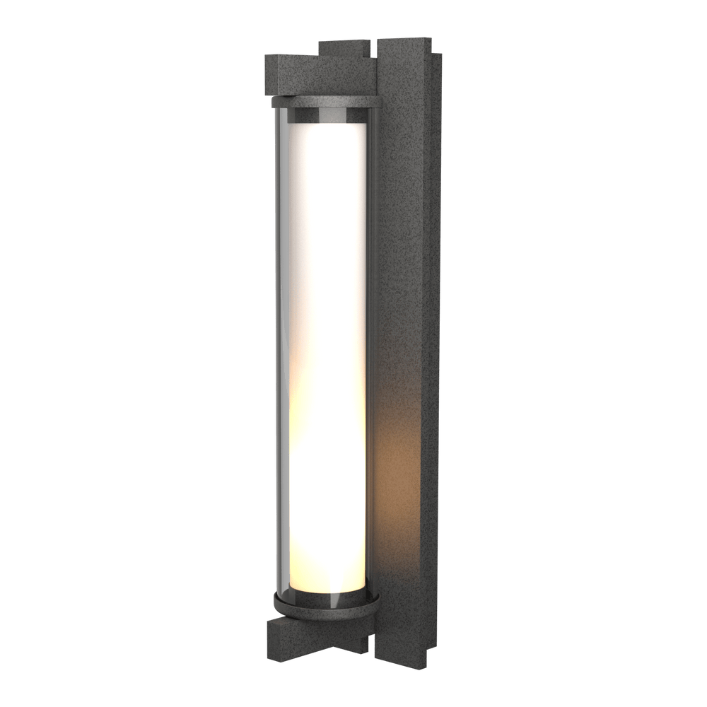 Hubbardton Forge Fuse Large Outdoor Sconce Outdoor Wall Lights Hubbardton Forge Coastal Natural Iron Clear Glass (ZM) 