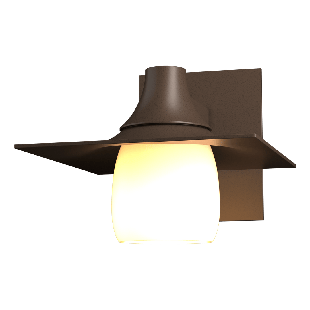 Hubbardton Forge Hood Outdoor Sconce Outdoor Wall Lights Hubbardton Forge Coastal Bronze Opal Glass (GG) 