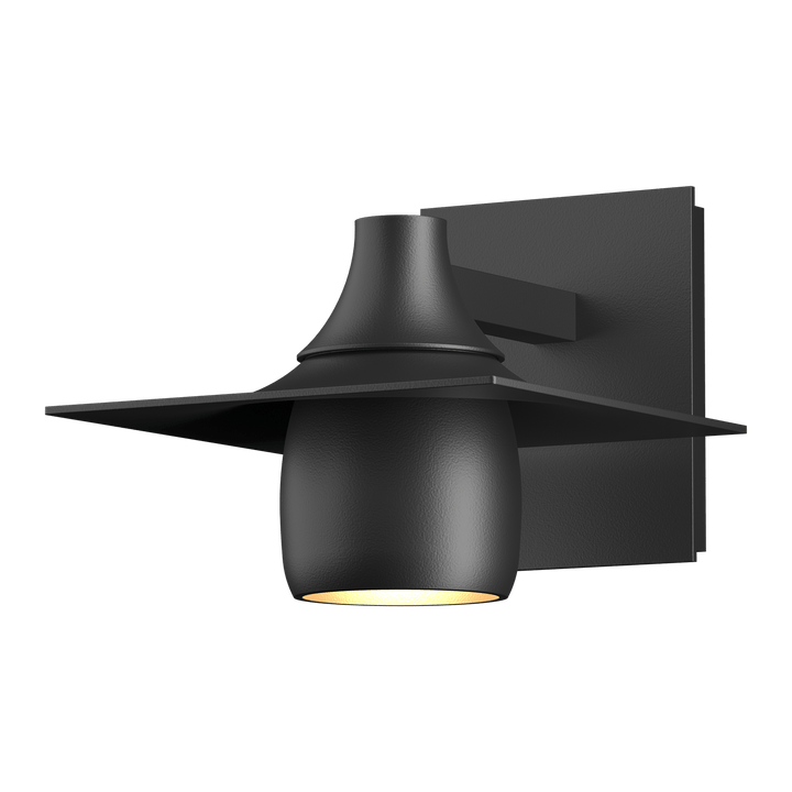 Hubbardton Forge Hood Dark Sky Outdoor Sconce Outdoor Wall Lights Hubbardton Forge Coastal Black