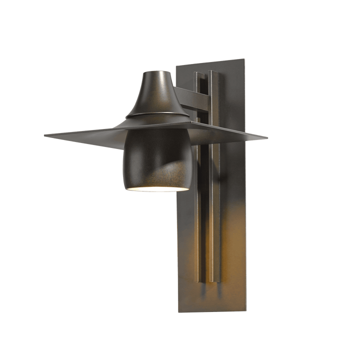 Hubbardton Forge Hood Large Dark Sky Outdoor Sconce Outdoor Wall Lights Hubbardton Forge Coastal Bronze