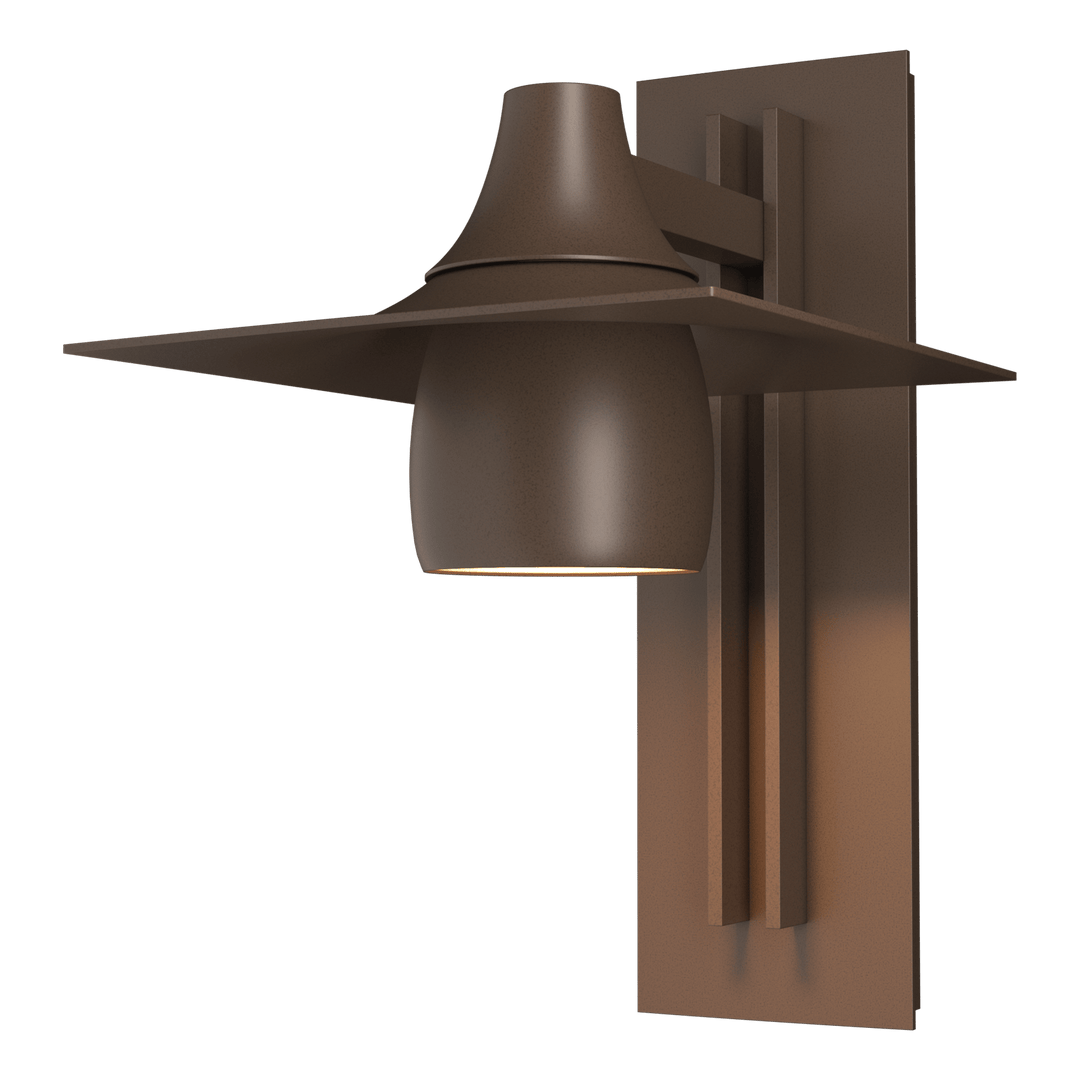 Hubbardton Forge Hood Large Dark Sky Outdoor Sconce Outdoor Wall Lights Hubbardton Forge Coastal Dark Smoke