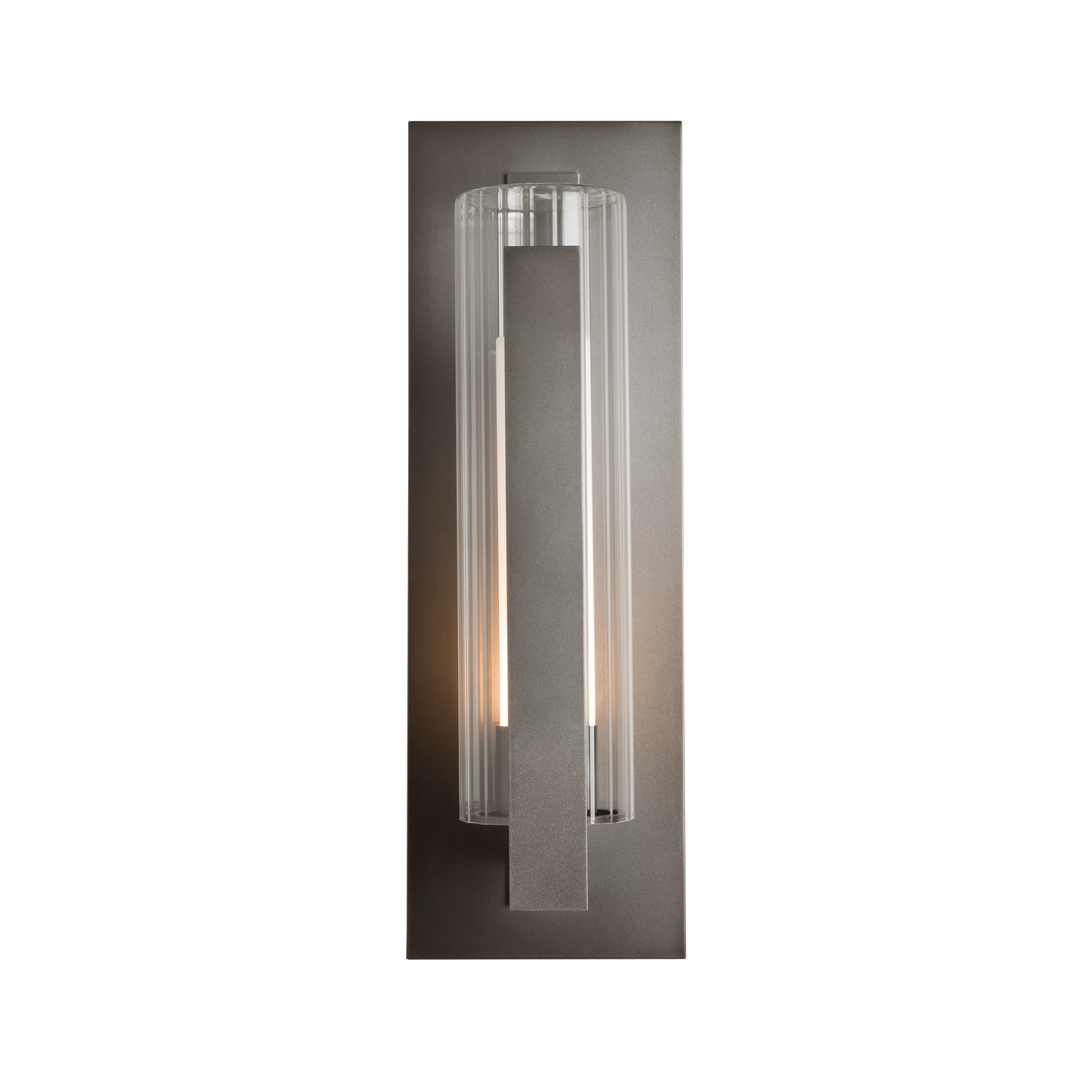Hubbardton Forge Vertical Bar Fluted Glass Large Outdoor Sconce