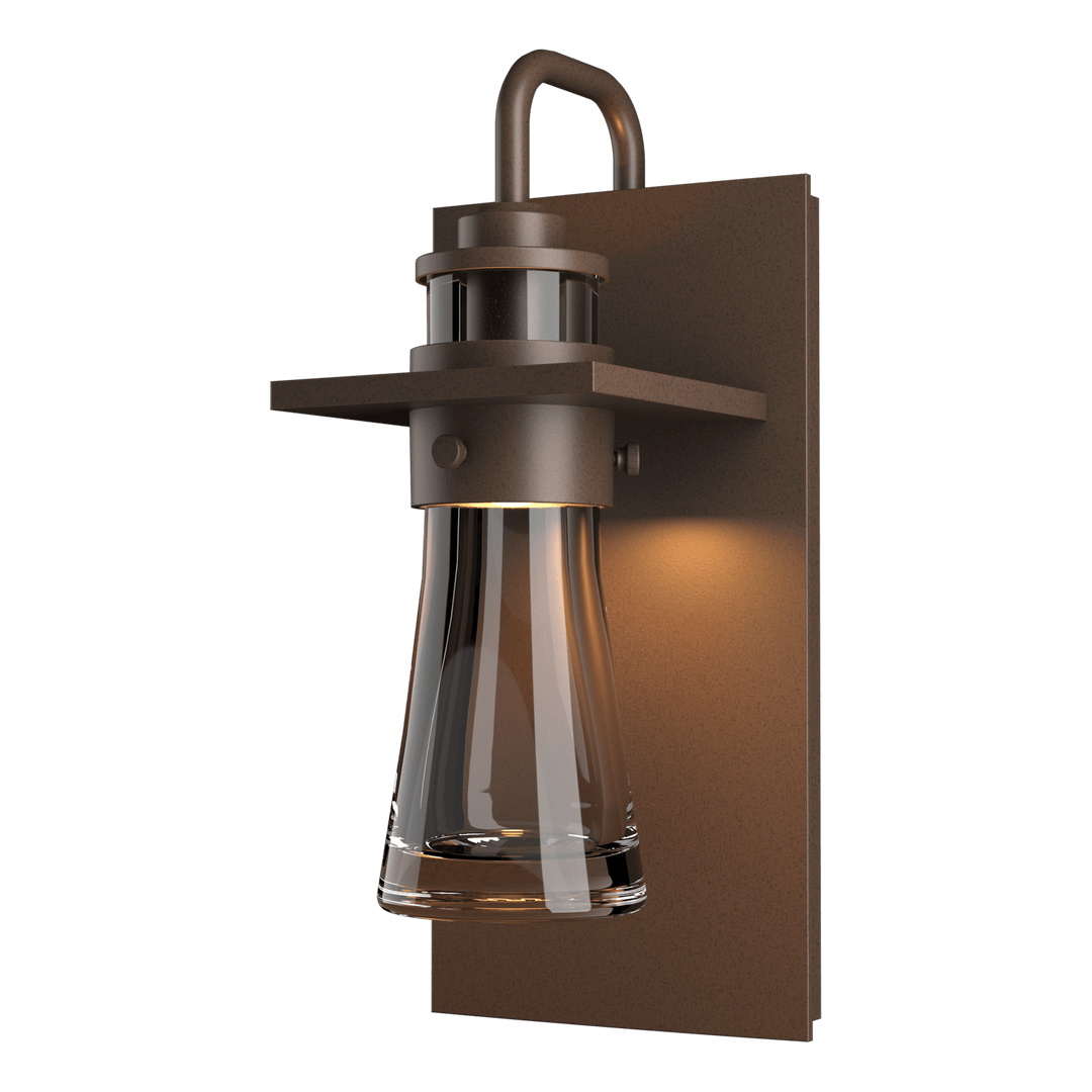 Erlenmeyer Outdoor Sconce Outdoor Wall Lights Hubbardton Forge Coastal Bronze 5x11.2 Clear Glass (ZM)