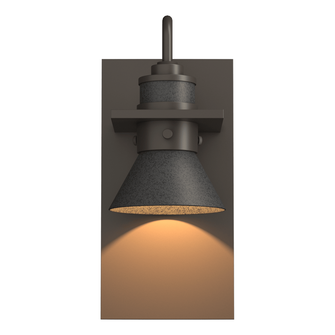 Hubbardton Forge Erlenmeyer Dark Sky Friendly Outdoor Sconce Outdoor Wall Lights Hubbardton Forge Coastal Dark Smoke Coastal Natural Iron