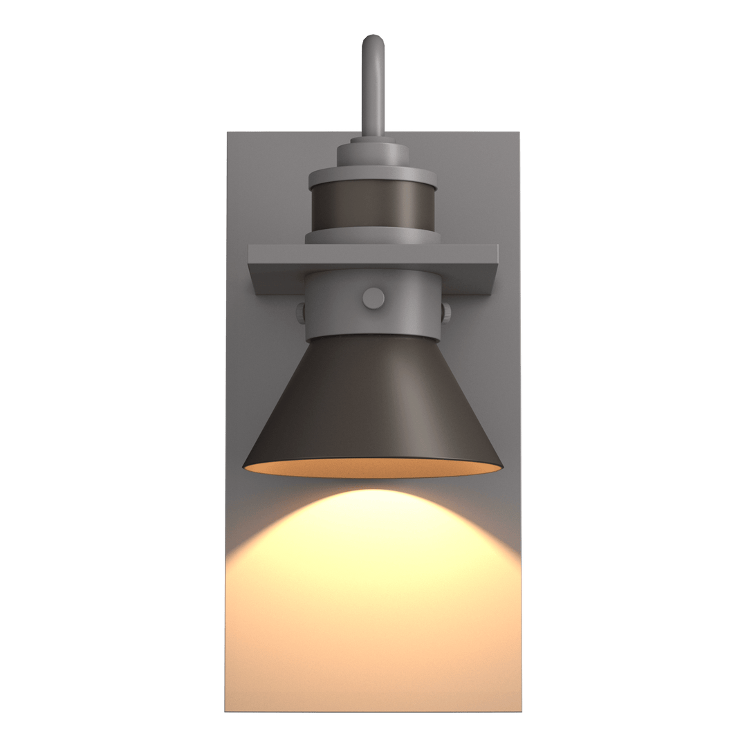 Hubbardton Forge Erlenmeyer Dark Sky Friendly Outdoor Sconce Outdoor Wall Lights Hubbardton Forge Coastal Burnished Steel Coastal Dark Smoke