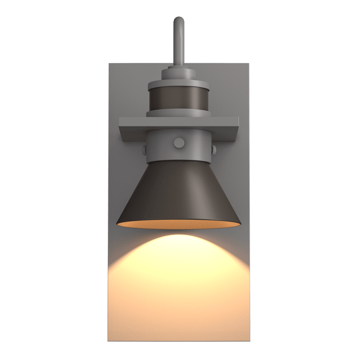 Hubbardton Forge Erlenmeyer Dark Sky Friendly Outdoor Sconce Outdoor Wall Lights Hubbardton Forge Coastal Burnished Steel Coastal Dark Smoke