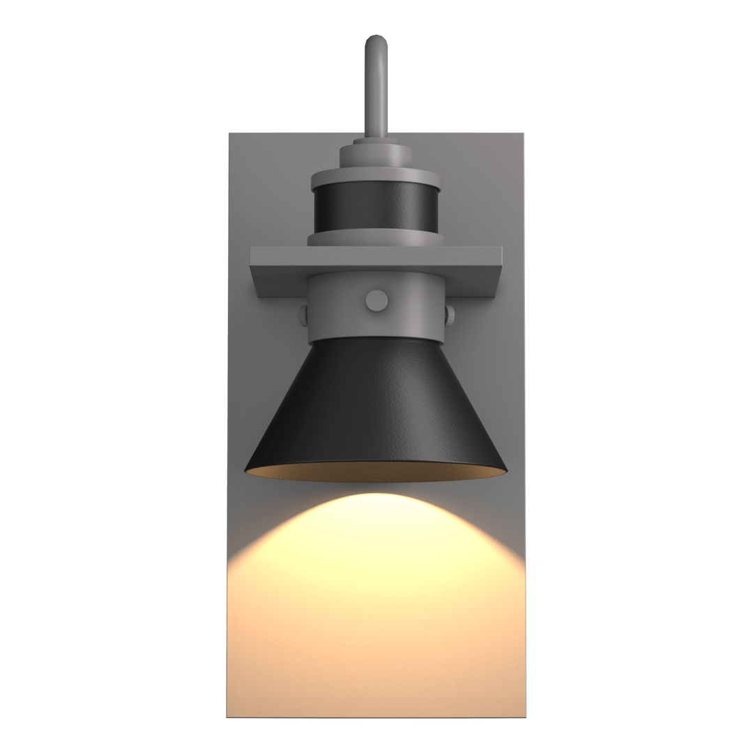 Hubbardton Forge Erlenmeyer Dark Sky Friendly Outdoor Sconce Outdoor Wall Lights Hubbardton Forge Coastal Burnished Steel Coastal Black