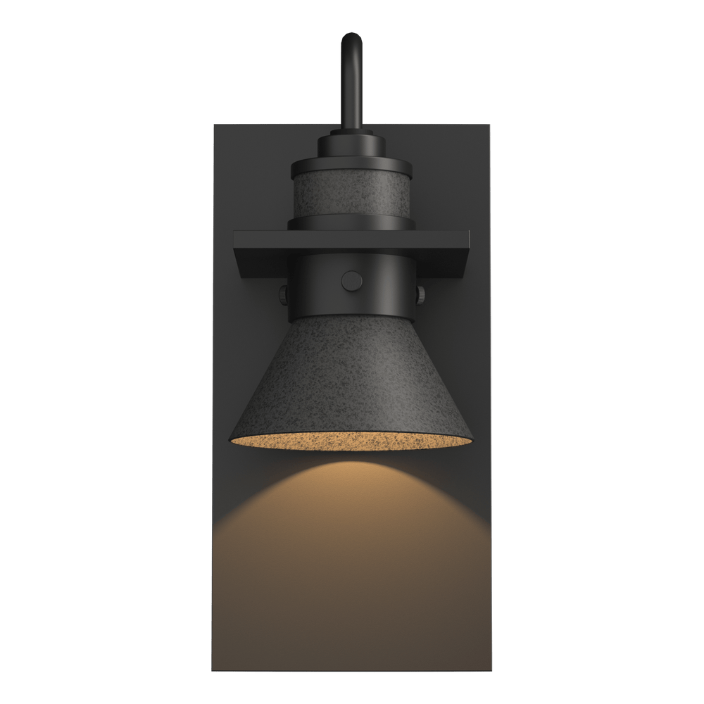 Hubbardton Forge Erlenmeyer Dark Sky Friendly Outdoor Sconce Outdoor Wall Lights Hubbardton Forge Coastal Black Coastal Natural Iron 