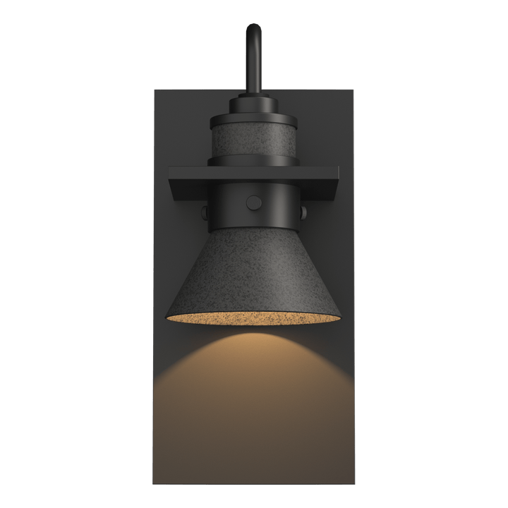 Hubbardton Forge Erlenmeyer Dark Sky Friendly Outdoor Sconce Outdoor Wall Lights Hubbardton Forge Coastal Black Coastal Natural Iron