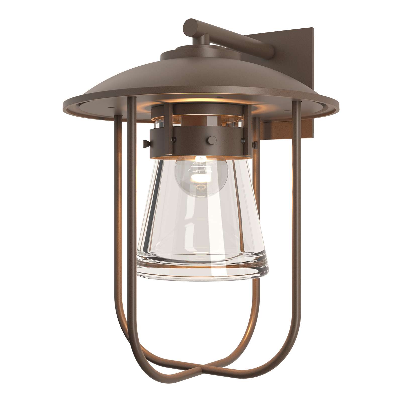 Erlenmeyer Outdoor Sconce Outdoor | Wall Lantern Hubbardton Forge Coastal Bronze 12.1x16.4 Clear Glass (ZM)