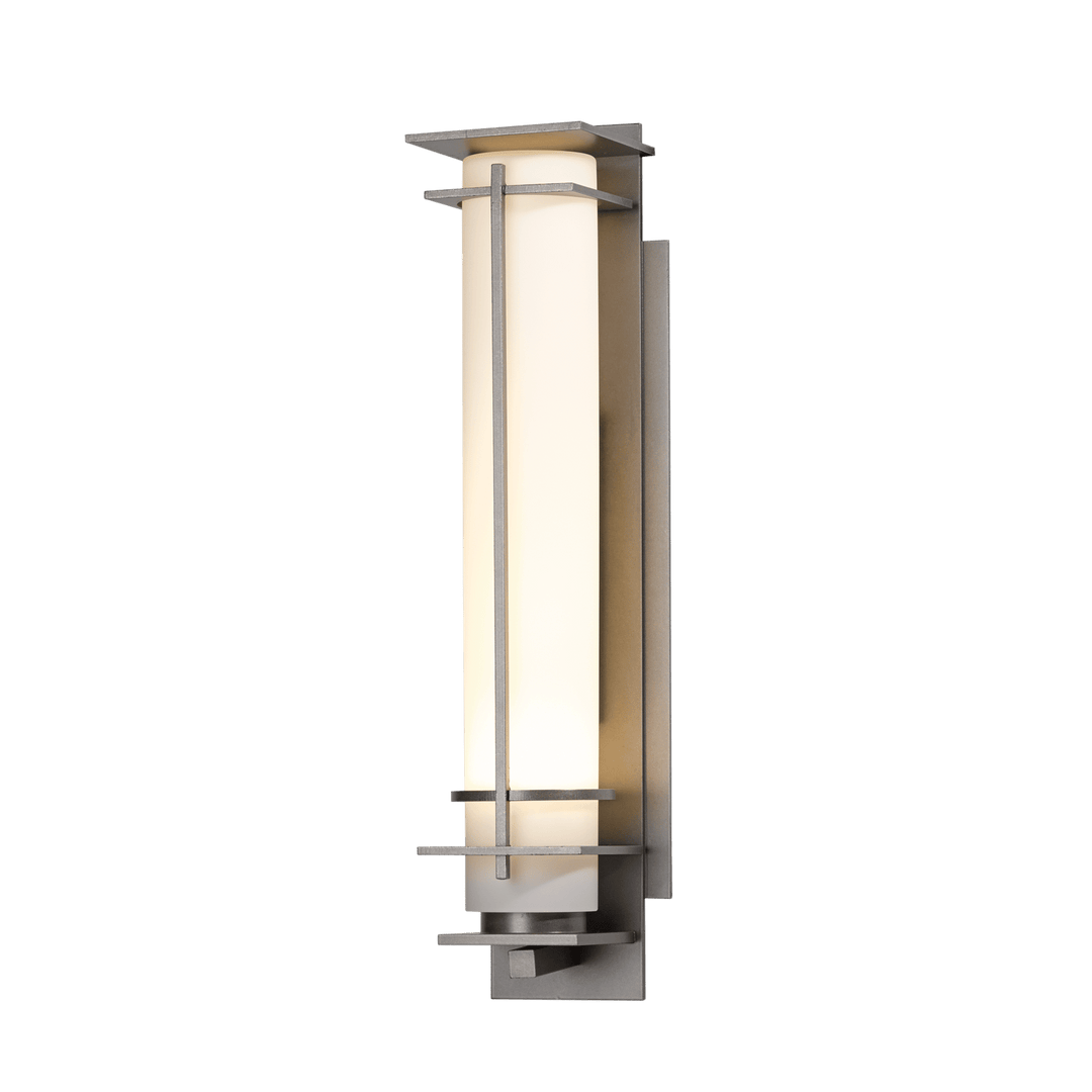 Hubbardton Forge After Hours Outdoor Sconce Outdoor Wall Lights Hubbardton Forge Coastal Burnished Steel Opal Glass (GG) 