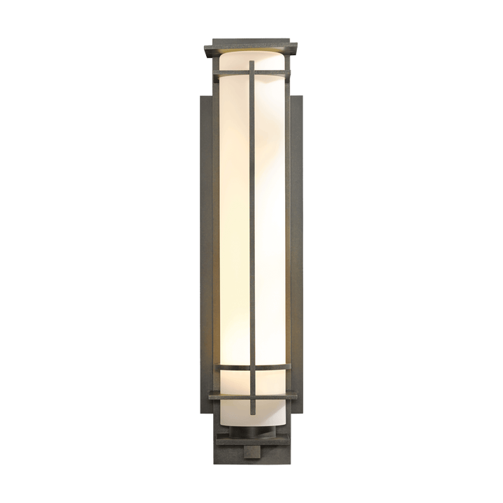 Hubbardton Forge After Hours Large Outdoor Sconce Outdoor Wall Lights Hubbardton Forge Coastal Dark Smoke Opal Glass (GG) 