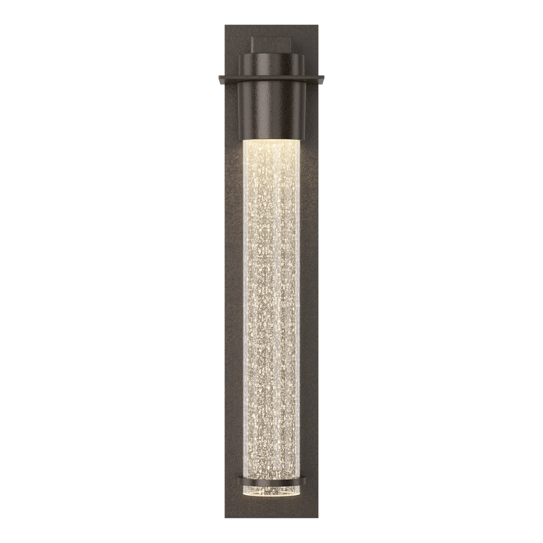 Hubbardton Forge Airis Medium Dark Sky Friendly Outdoor Sconce Outdoor Wall Lights Hubbardton Forge Coastal Oil Rubbed Bronze Seeded Clear Glass (II) 