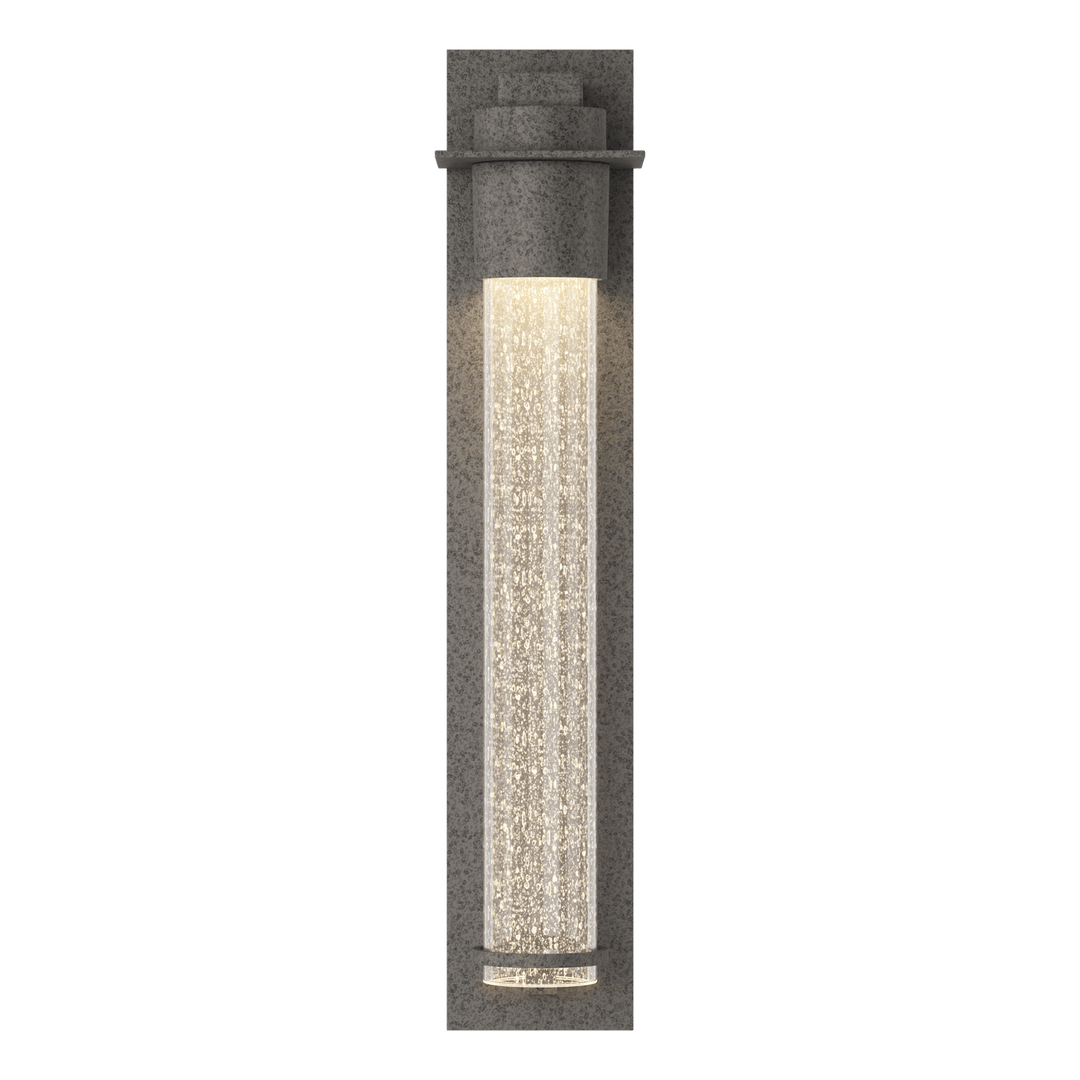 Hubbardton Forge Airis Medium Dark Sky Friendly Outdoor Sconce Outdoor Wall Lights Hubbardton Forge Coastal Natural Iron Seeded Clear Glass (II) 