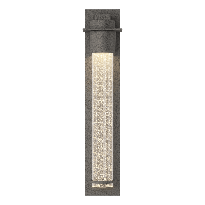 Hubbardton Forge Airis Medium Dark Sky Friendly Outdoor Sconce Outdoor Wall Lights Hubbardton Forge Coastal Natural Iron Seeded Clear Glass (II) 