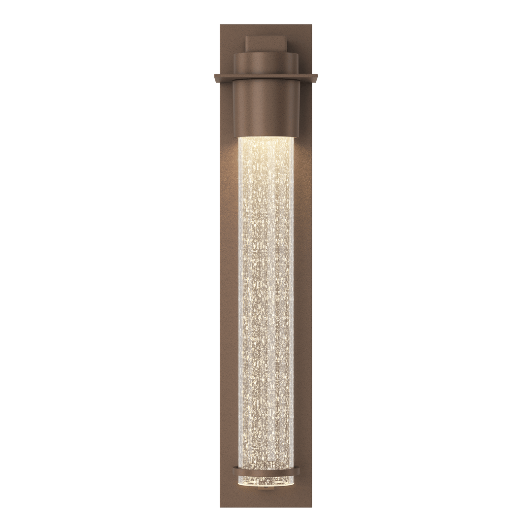 Hubbardton Forge Airis Medium Dark Sky Friendly Outdoor Sconce Outdoor Wall Lights Hubbardton Forge Coastal Bronze Seeded Clear Glass (II) 