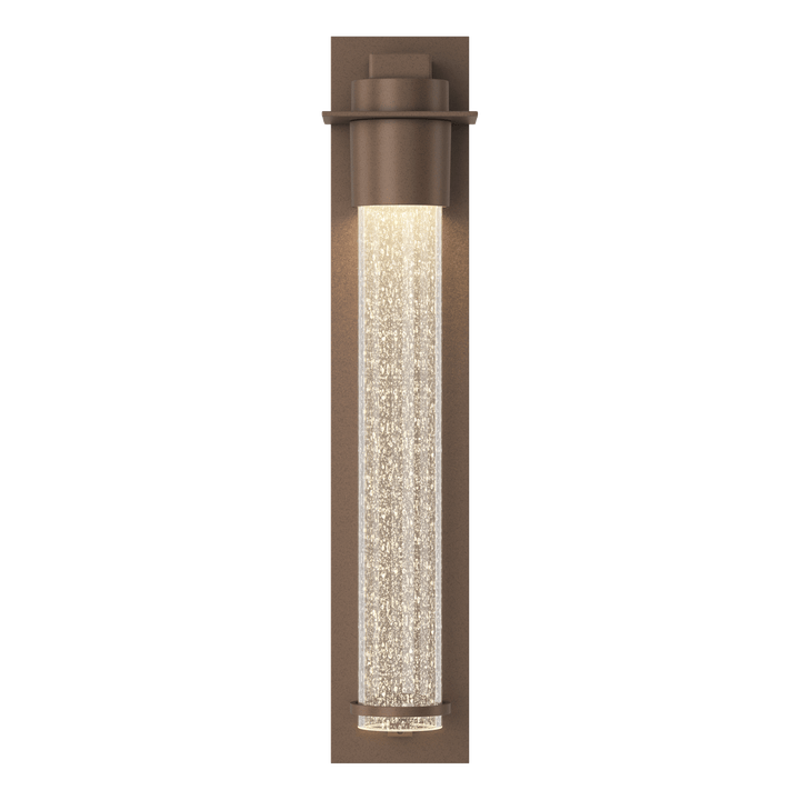 Hubbardton Forge Airis Medium Dark Sky Friendly Outdoor Sconce Outdoor Wall Lights Hubbardton Forge Coastal Bronze Seeded Clear Glass (II) 