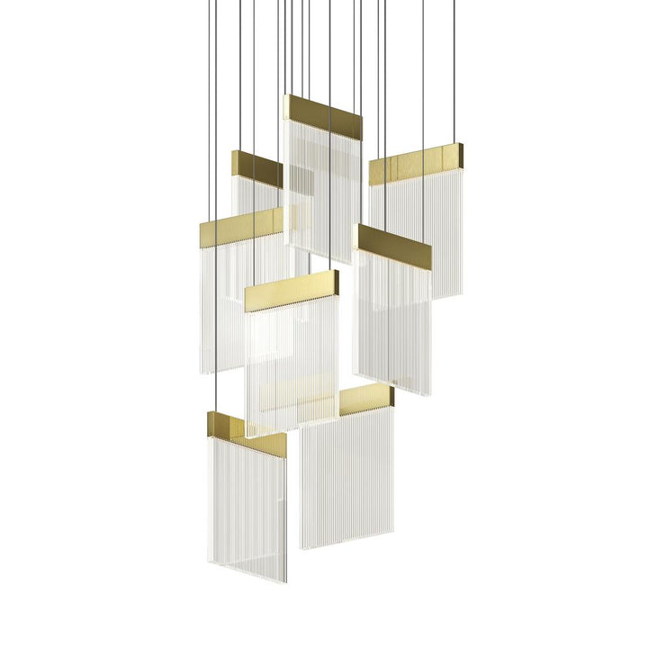 Sonneman V Panels 8-Light Pendant Pendants Sonneman   