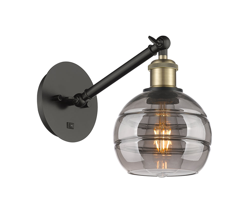 Innovations Lighting Rochester 6" Sconce - Black Antique Brass
