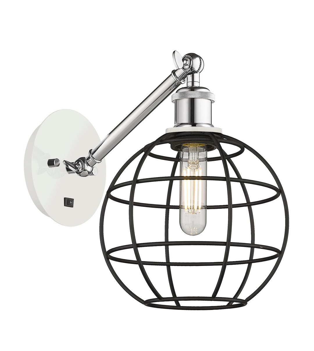 Innovations Lighting Lake Placid 8" Sconce - White Polished Chrome