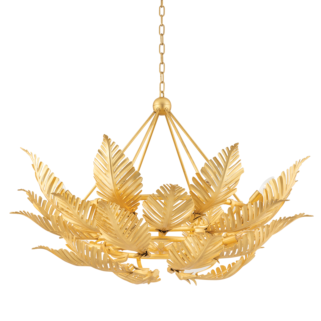 Corbett Lighting Tropicale Chandelier Chandeliers Corbett Gold Leaf 48x28 