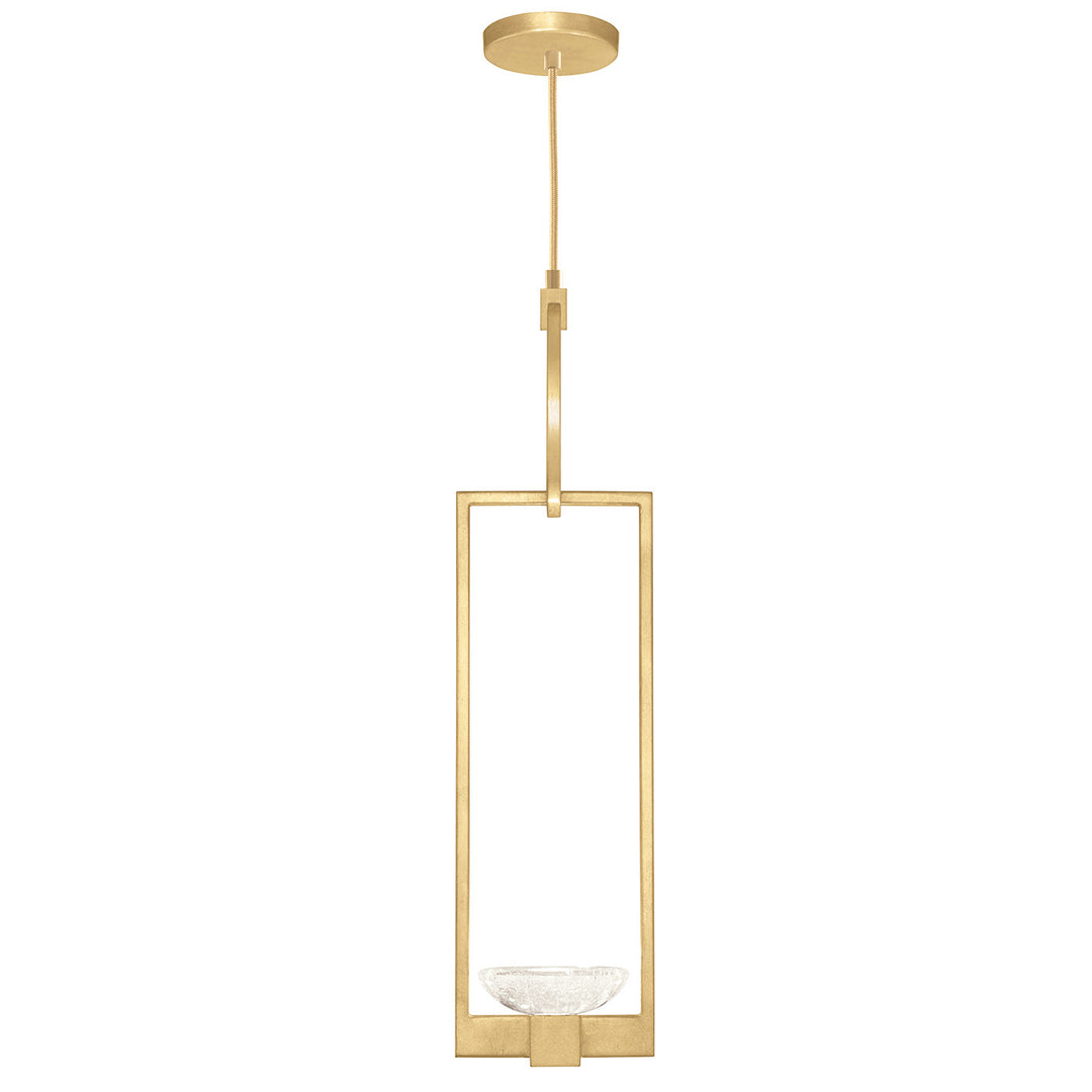 Fine Art Handcrafted Lighting Delphi 7"W Round Drop Light in Standard Gold Leaf, No Downlight (892840-2ST)