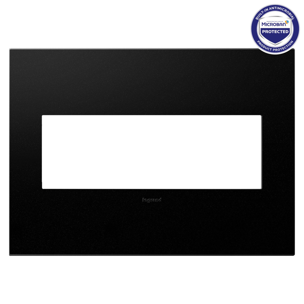 Legrand adorne Graphite 3-Gang wall plate