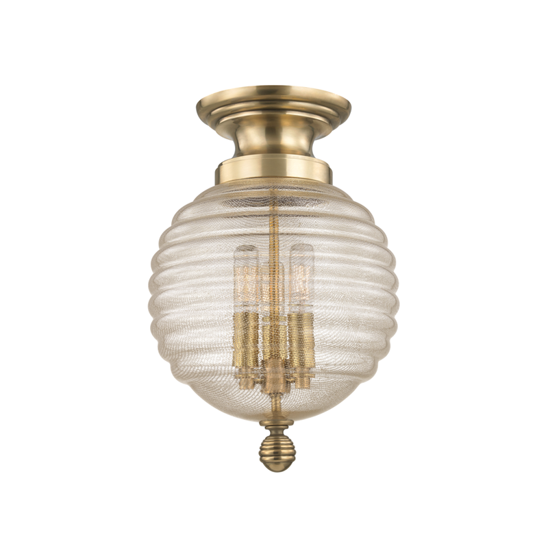 Hudson Valley Lighting Coolidge Flush Mount Ceiling Flush Mounts Hudson Valley Lighting Aged Brass  