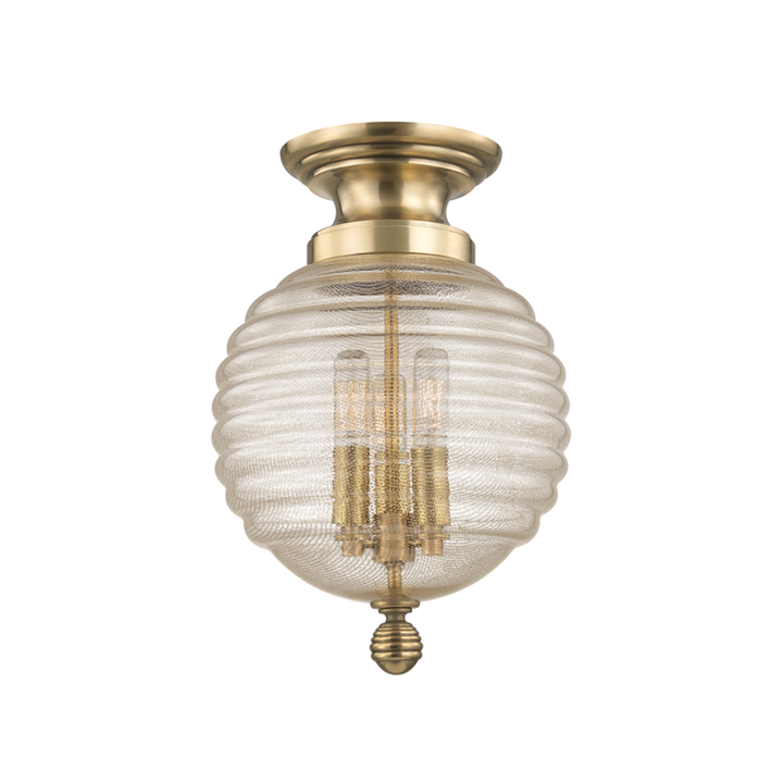 Hudson Valley Lighting Coolidge Flush Mount Ceiling Flush Mounts Hudson Valley Lighting Aged Brass  