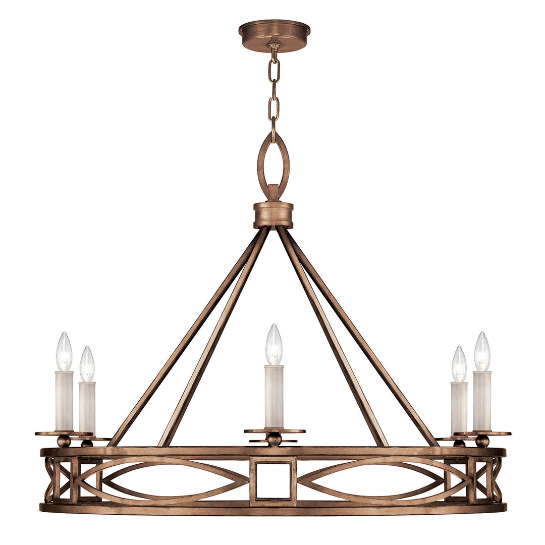 Fine Art Handcrafted Lighting Cienfuegos 37.5"W Round Chandelier in Antique Bronze (887640-1ST)