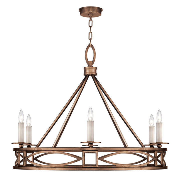 Fine Art Handcrafted Lighting Cienfuegos 37.5"W Round Chandelier in Antique Bronze (887640-1ST)