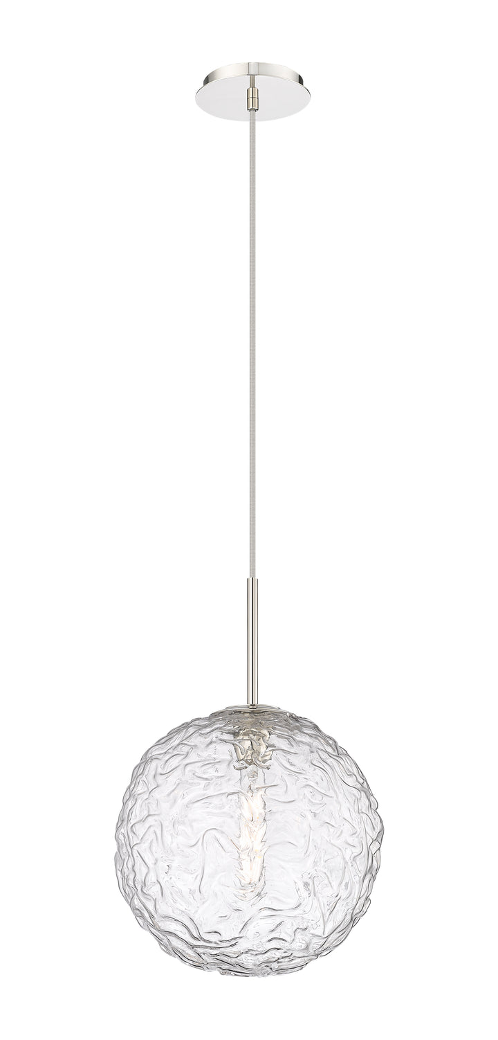 Innovations Lighting Barrington 12" Mini Pendant Mini-Pendants Innovations Lighting Polished Nickel Clear ; Glass Type: Transparent 