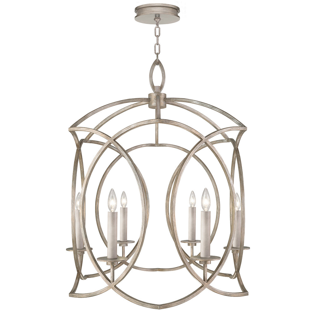 Fine Art Handcrafted Lighting Cienfuegos 28.5"W Round Chandelier in Weathered Greige Patina (889840-2ST)