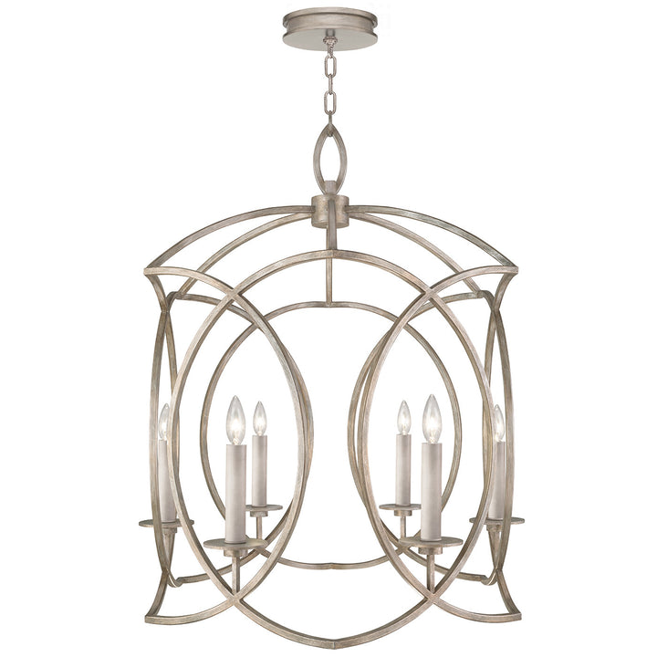 Fine Art Handcrafted Lighting Cienfuegos 28.5"W Round Chandelier in Weathered Greige Patina (889840-2ST)