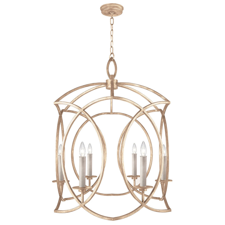Fine Art Handcrafted Lighting Cienfuegos 28.5"W Round Chandelier in Antique Pale Gold Leaf (889840-3ST)