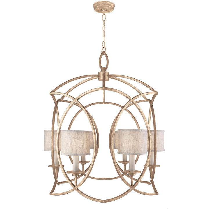Fine Art Handcrafted Lighting Cienfuegos 30.5"W Round Chandelier in Antique Pale Gold Leaf (889840-31ST)