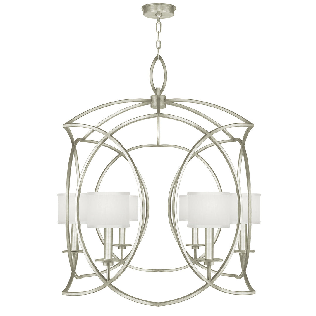 Fine Art Handcrafted Lighting Cienfuegos 30.5"W Round Chandelier in Standard Silver Leaf (889840-SF41)