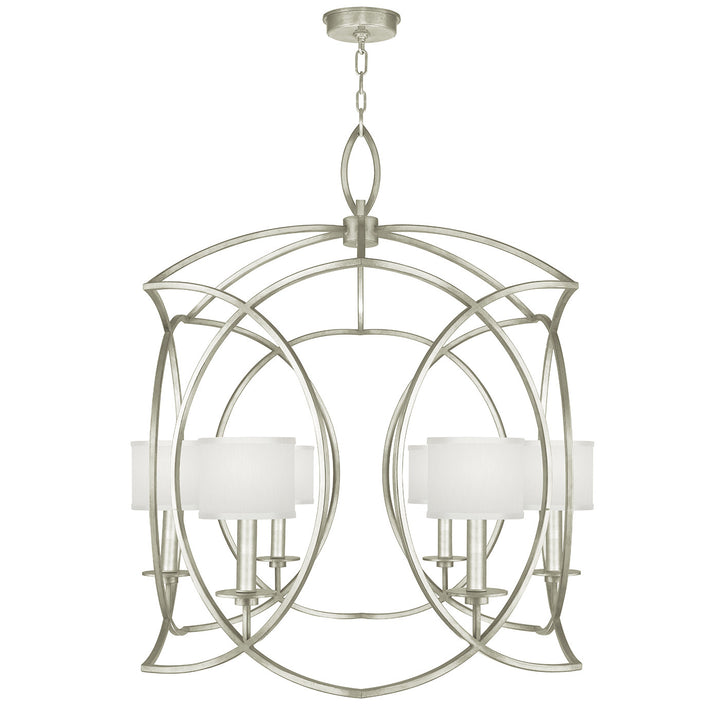 Fine Art Handcrafted Lighting Cienfuegos 30.5"W Round Chandelier in Standard Silver Leaf (889840-SF41)