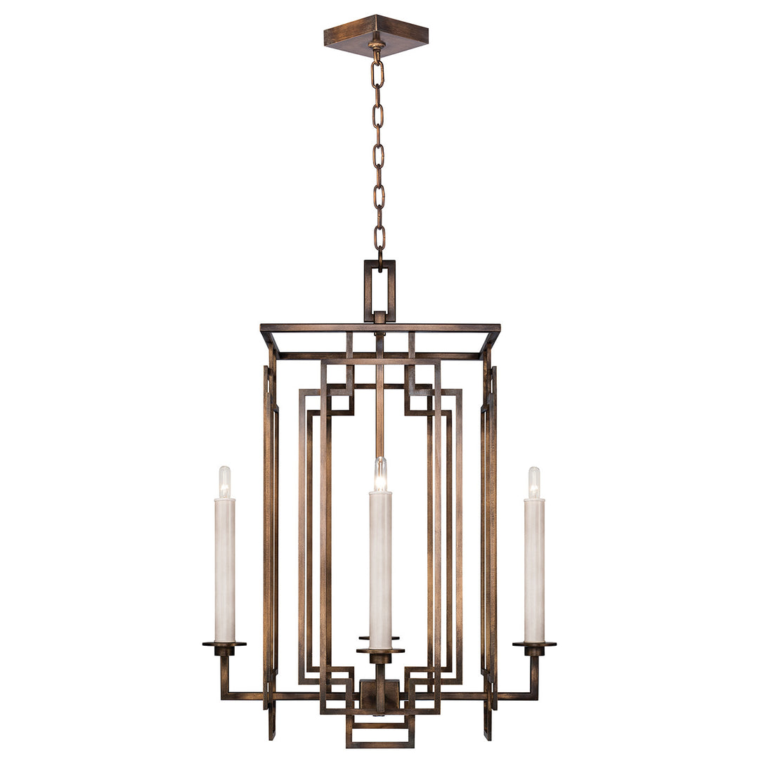Fine Art Handcrafted Lighting Cienfuegos 22"W Square Chandelier in Antique Bronze (889040-1ST)