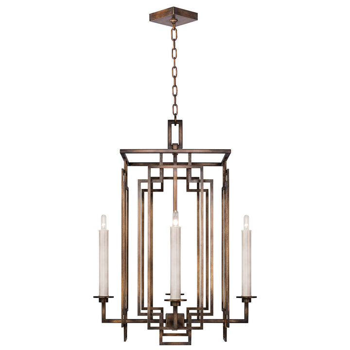 Fine Art Handcrafted Lighting Cienfuegos 22"W Square Chandelier in Antique Bronze (889040-1ST)
