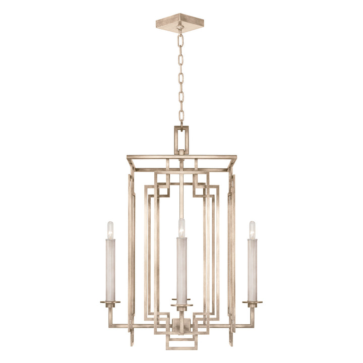Fine Art Handcrafted Lighting Cienfuegos 22"W Square Chandelier in Weathered Greige Patina (889040-2ST)