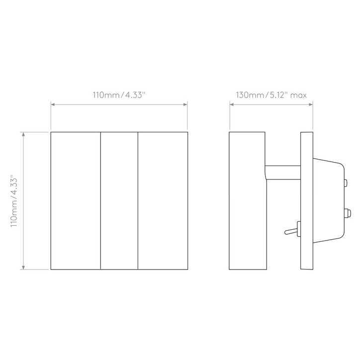 Astro Lighting Enna Square Switched Bedside Reading Light