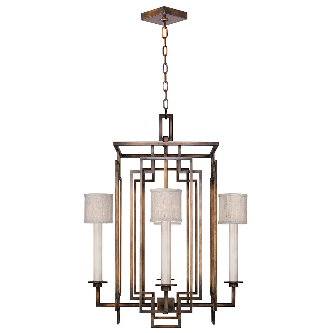 Fine Art Handcrafted Lighting Cienfuegos 24"W Square Chandelier in Antique Bronze (889040-11ST)