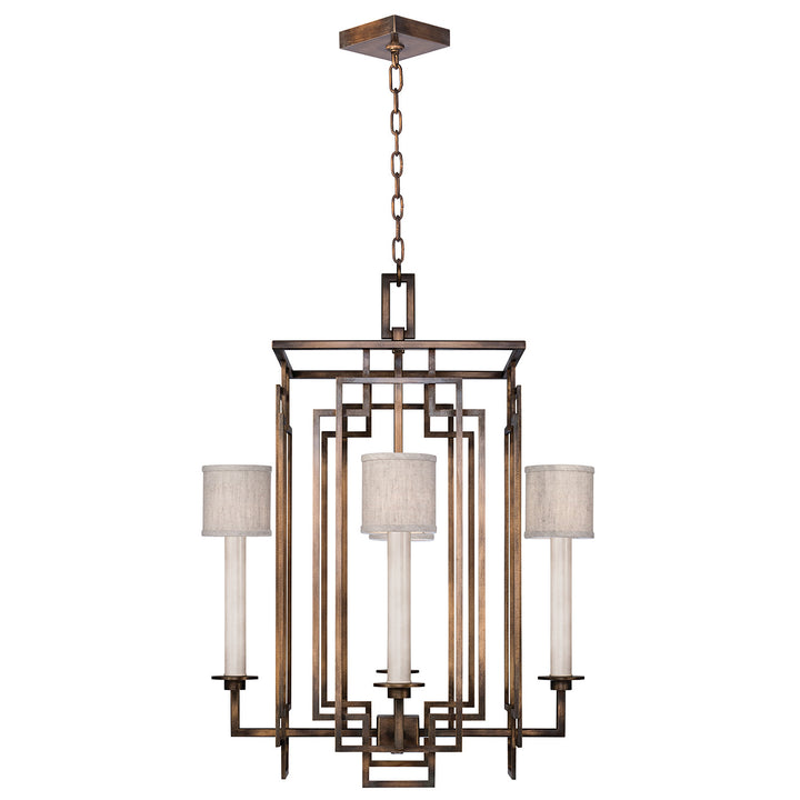 Fine Art Handcrafted Lighting Cienfuegos 24"W Square Chandelier in Antique Bronze (889040-11ST)