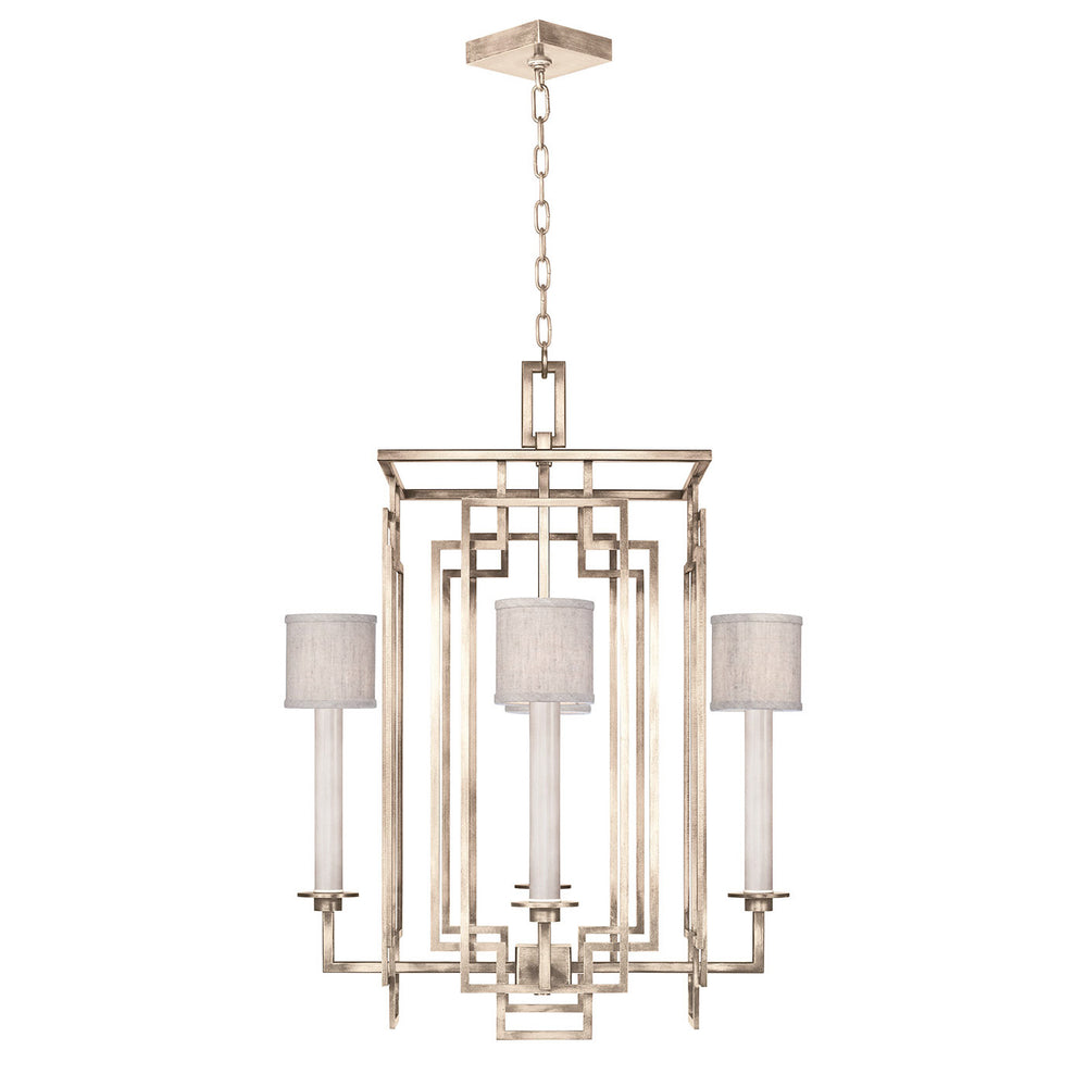 Fine Art Handcrafted Lighting Cienfuegos 24"W Square Chandelier in Weathered Greige Patina (889040-21ST)