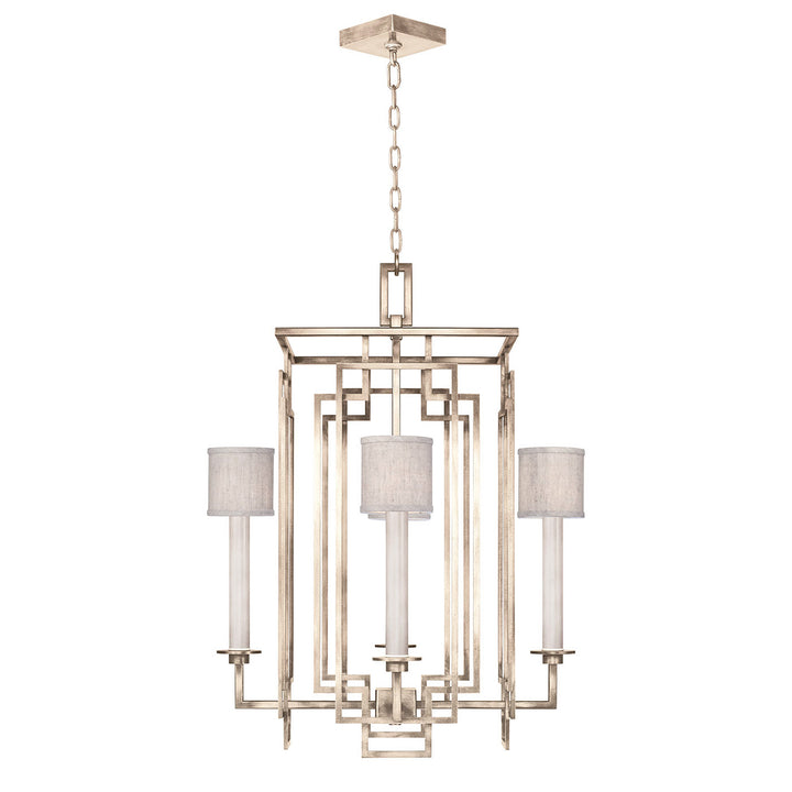 Fine Art Handcrafted Lighting Cienfuegos 24"W Square Chandelier in Weathered Greige Patina (889040-21ST)